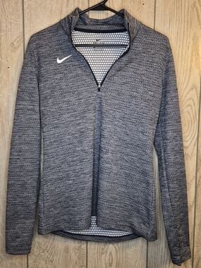 Nike Women's Heathered Gray Quarter-Zip Pullover